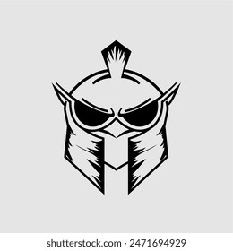 A combination of an owl and a gladiator mask 