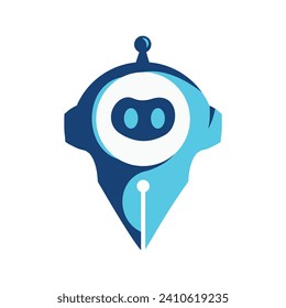 Kombination von Stift-Werkzeug-Logo mit Roboter