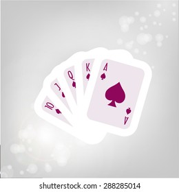 the combination of playing poker. icon