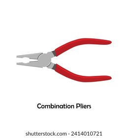 Combination pliers color vector. Work tool icon for web, tag, label, mechanical shop, garage, repair shop, workshop. Symbol for mechanical engineering, carpentry, mechanic, engineer, carpenter