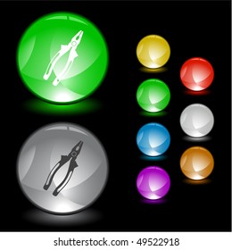 Combination pliers. Vector interface element.