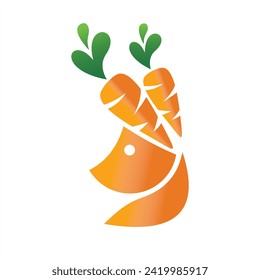 combination of rabbit logo with carrot
