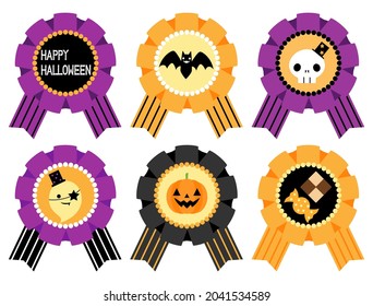 A combination of rosette and Halloween illustrations.

