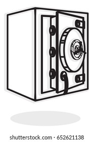 Combination Safe Icon - Illustration