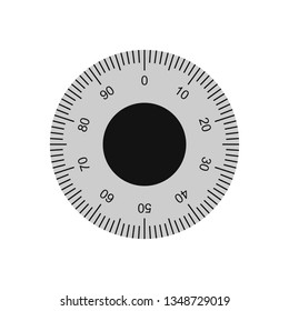 Combination safe lock. Isolated on white background. Vector Illustration, eps 8.
