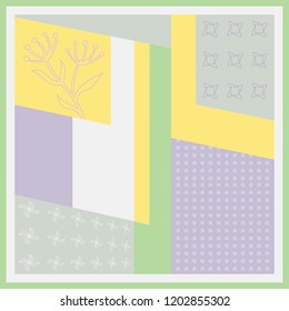 Combination scarf pattern. Colorful geometric