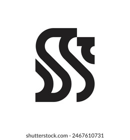 a combination of several letter S that form a head of lion logo vector