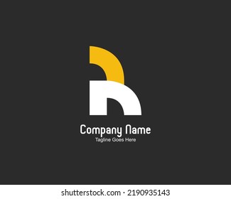 La combinación de la forma del diseño de la letra "R"