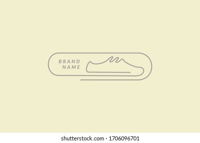 The combination of shoe and paper clips icon is suitable for quality, modern and elegant shoe brands.