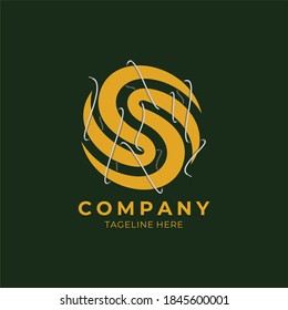 a combination of shoelace and circle elements into one logo inspiration or t-shirt design concept