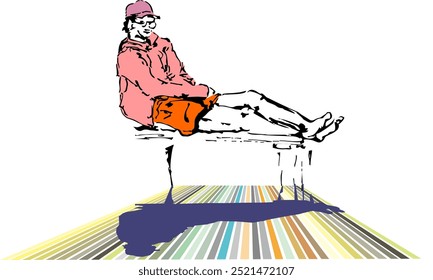 combination of sketch colored and shadow dark purple, perspective colorful as a background. Suitable for sketchbook, cover book, coloring book, calendar, etc - illustration vector graphic