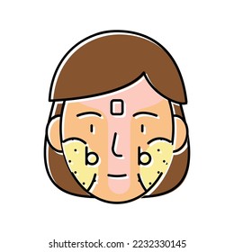 combination skin color icon vector. combination skin sign. isolated symbol illustration