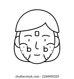 combination skin line icon vector. combination skin sign. isolated contour symbol black illustration