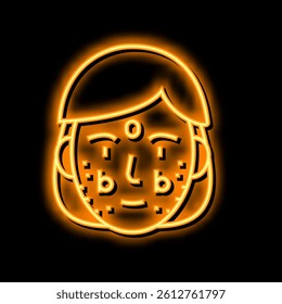 combination skin neon light sign vector. combination skin illustration