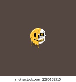 The combination of smile and skull