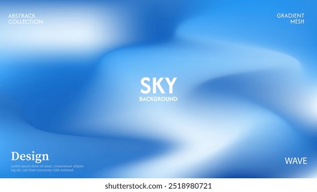 Combination of soft and bright sky blue abstract background. Minimalist pastel color design. EPS 10