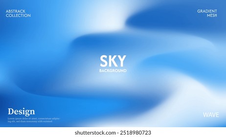 Combination of soft and bright sky blue abstract background. Minimalist pastel color design. EPS 10