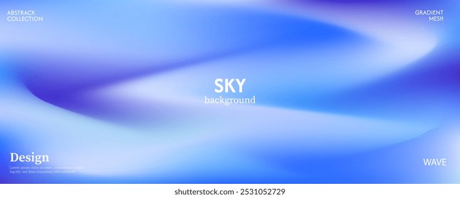 A combination of soft and bright sky blue abstract background. Minimalist pastel color design.