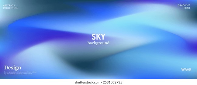 Una combinación de fondo abstracto azul cielo suave y brillante. Diseño minimalista en color pastel.