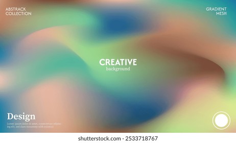 Combination of soft brown abstract background and green texture. Minimalist pastel color design.