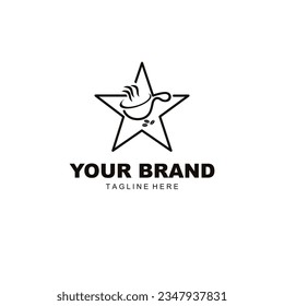 a combination of a star logo and a coffee cup