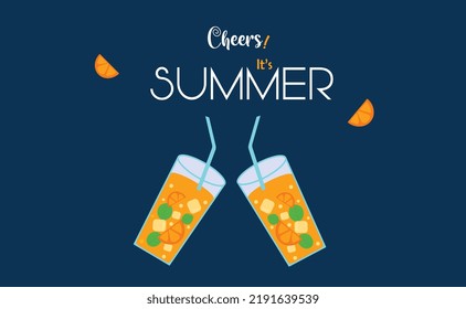 combination of summer and cold drinks