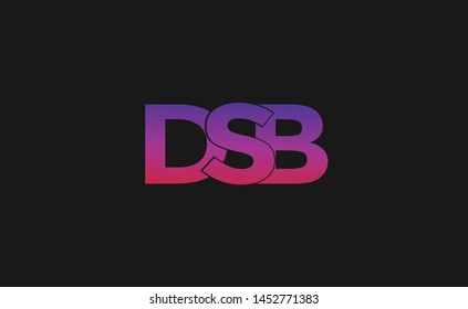 A combination of three letter DSB in purple color