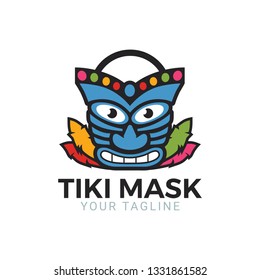 A combination of Tiki Mask and a shopping cart to make one logo or icon. Suitable for hawaiian store