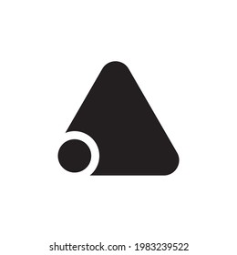 
combination of triangles and geometric circles simple symbol logo vector
