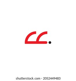 a combination of two letters C and one letter i simple vector logo symbol