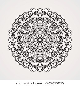 A Combination of Unique Floral Patterns and Ornaments.suitable for henna, tattoos, photos, coloring books. islam, hindu,Buddha, india, pakistan, chinese, arab