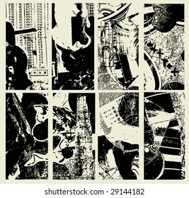 Combination of a variety of texture