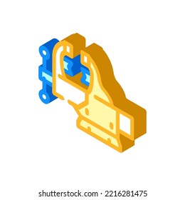 combination vice isometric icon vector. combination vice sign. isolated symbol illustration