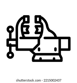 combination vice line icon vector. combination vice sign. isolated contour symbol black illustration