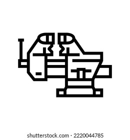 combination vice line icon vector. combination vice sign. isolated contour symbol black illustration