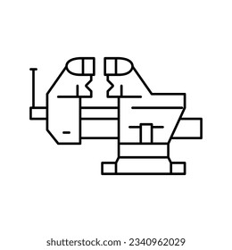 combination vice line icon vector. combination vice sign. isolated contour symbol black illustration