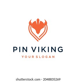 Combination viking head and pin design