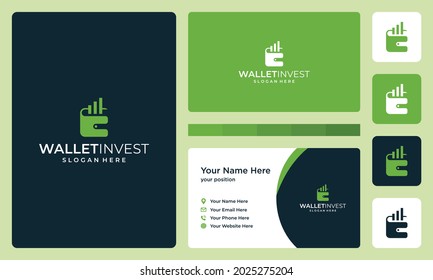 una combinación de la forma del logotipo de la cartera y las formas del logotipo de crecimiento, finanzas e inversión.	