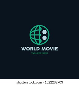 a combination of the world logo and film roll for the photography and videography business