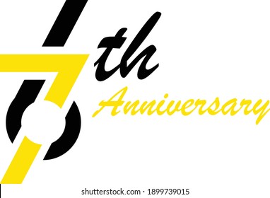 A combination of yellow and black six and seven numerals, perfect for your company anniversary logo