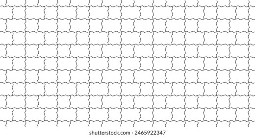 Combinación de bloques de pavimentación zig zag. Patrón de múltiples azulejos. Textura de ladrillo entrelazada del metro sin costuras en Vector. Textura de fondo digital moderna.	