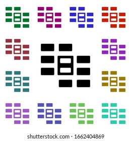 Combine cells multi color style icon. Simple glyph, flat vector of web icons for ui and ux, website or mobile application
