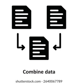 Combine data Vector Icon which can easily modify or edit

