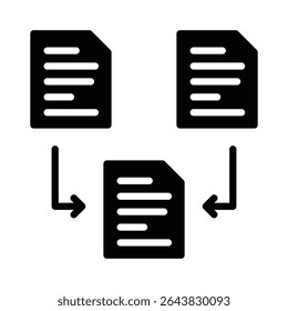 Combinar o ícone de vetor de dados, que pode facilmente modificar ou editar

