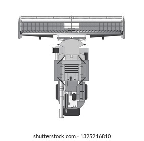 Combine for grain  top view