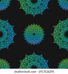 combine green blue with the dark background