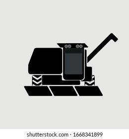 combine harvester icon vector sign symbol for design