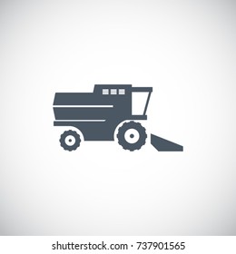 Combine harvester icon vector symbol