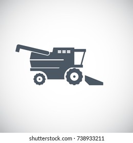 Combine harvester icon vector symbol