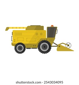 Combine harvester illustrated on white background